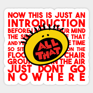 All That! Theme song Sticker